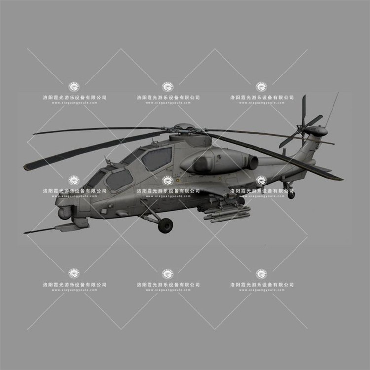 田家庵武装直升机3D模型